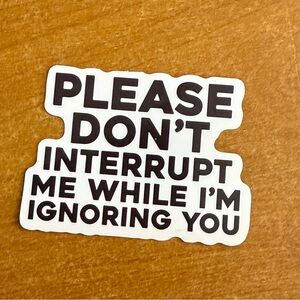 Black and White‎ Quote Sticker